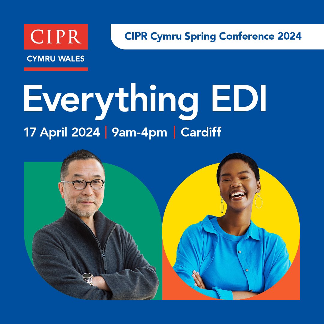 Apols to delegates about this morning’s email - the event is definitely in person, not virtual. Mercure Holland House, Cardiff 17 April, 9-4pm 6 speakers 2 keynotes 2 panels 2 case studies Q&As networking All for £100 CIPRs / £135 Non-members (+ VAT) bit.ly/everythingEDI-…