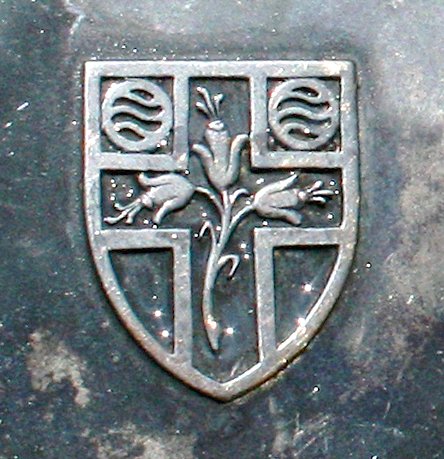 1/. My friends on X, can anyone help decipher the arms on one of my finds I'm currently researching? It features a shield, cross, a peduncle of (?)lilies & circular symbols in the upper quarters (?air or water). I'm edging towards Christian symbolism rather than heraldic arms...