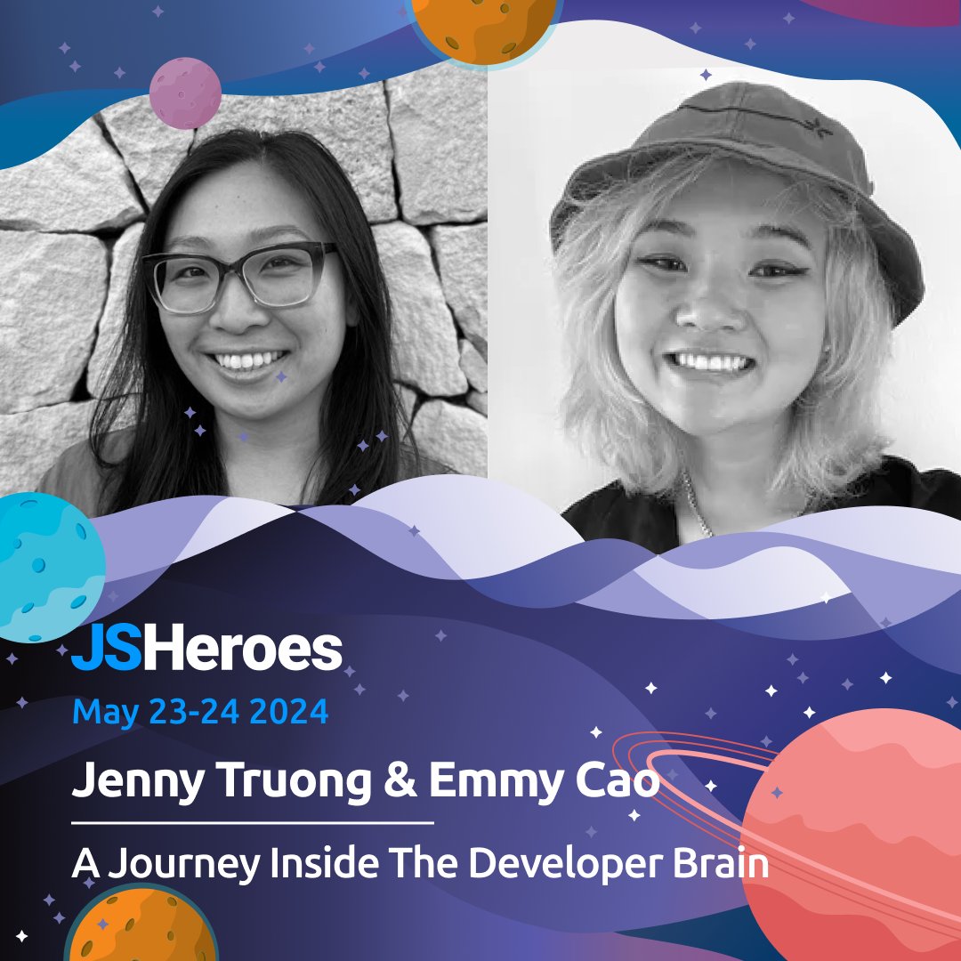 💡Speaker Spotlight #JSHeroes 2024: Dive deep into the minds of developers with @jen_ayy_ & @emmycacao. Their talk, will illuminate the cognitive processes that drive developers' creativity and problem-solving skills. 🔗For a glimpse into what makes devs tick, be sure to join us.