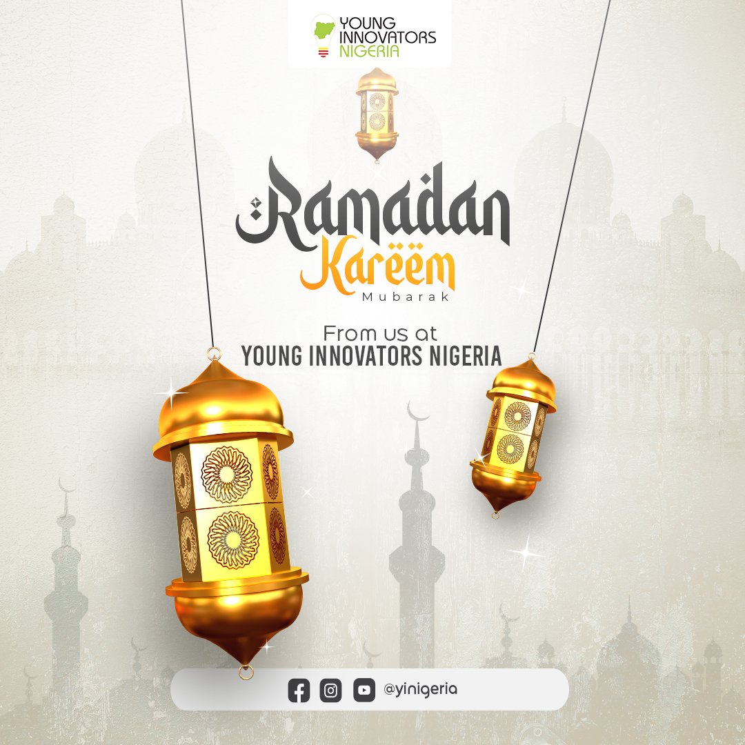 As Ramadan concludes, Young Innovators of Nigeria extend heartfelt congratulations to the Muslim Ummah. May the spirit of Ramadan inspire unity, compassion, and renewa Wishing everyone a blessed Eid al-Fitr filled with joy and peace! #EidMubarak #Blessings #YIN@10 @NGRPresident
