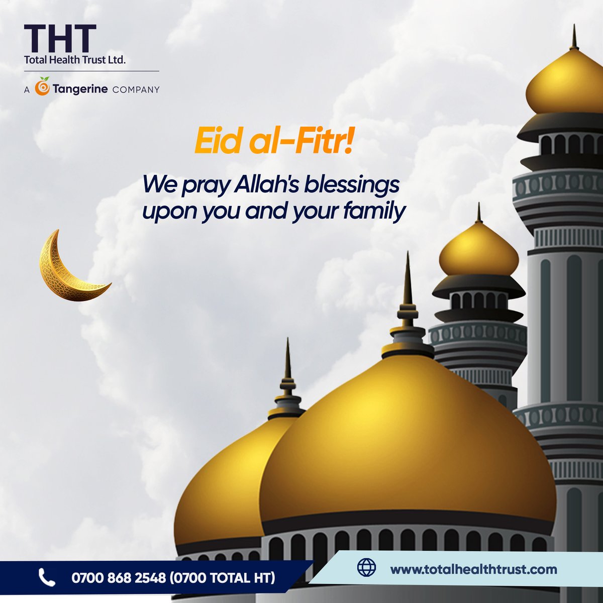 Eid is a time for joy, togetherness, and a time to remember Allah's blessings. Sending you and yours warm wishes on Eid al-Fitr! #eidalfitr2024 #TotalHealthTrust