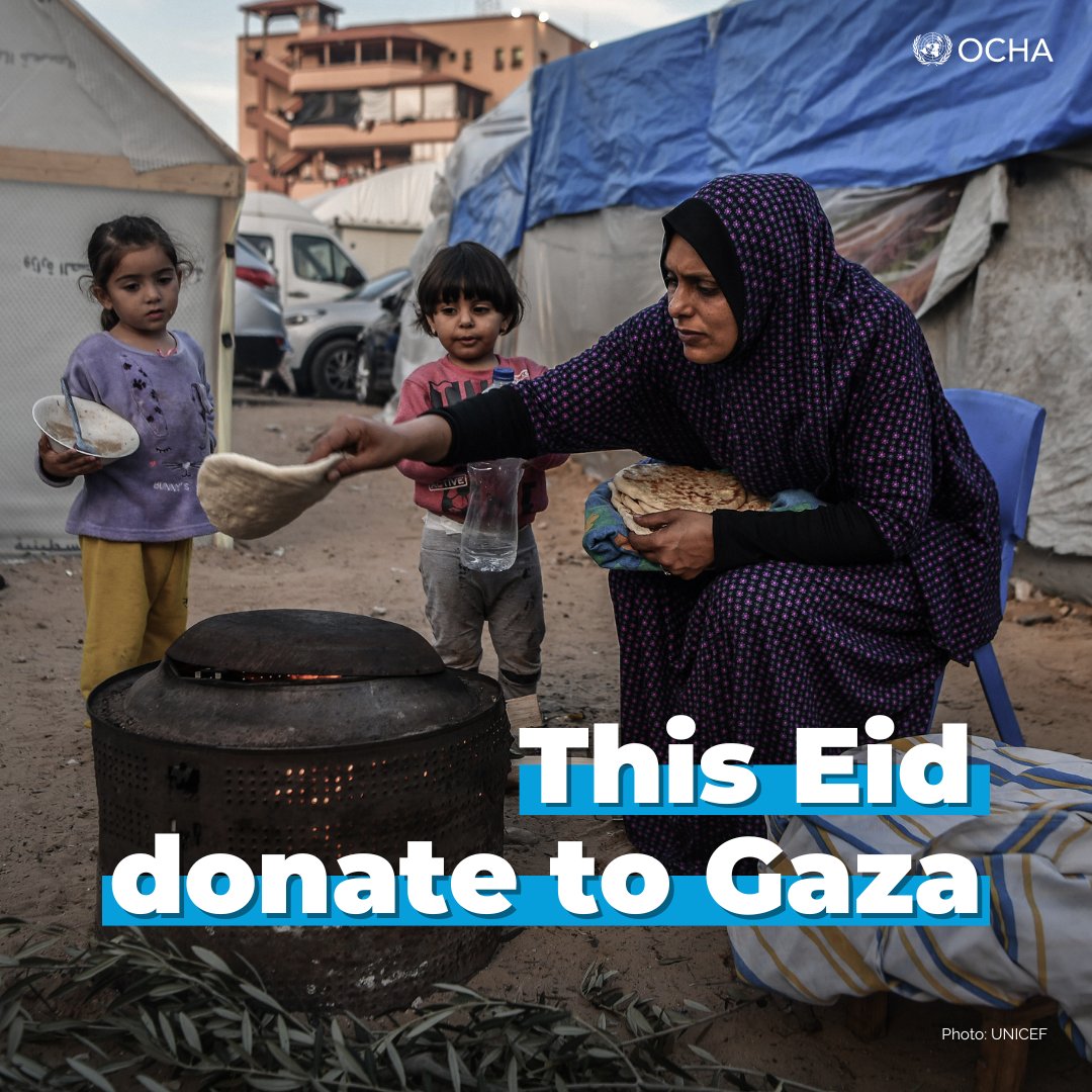 #EidMubarak to those who celebrate. This Eid, please donate to people in #Gaza who are starving & need urgent assistance. They have already endured 6 months of horrific war. Help families caught up in this catastrophic situation ➡️ bit.ly/3U9oYPH