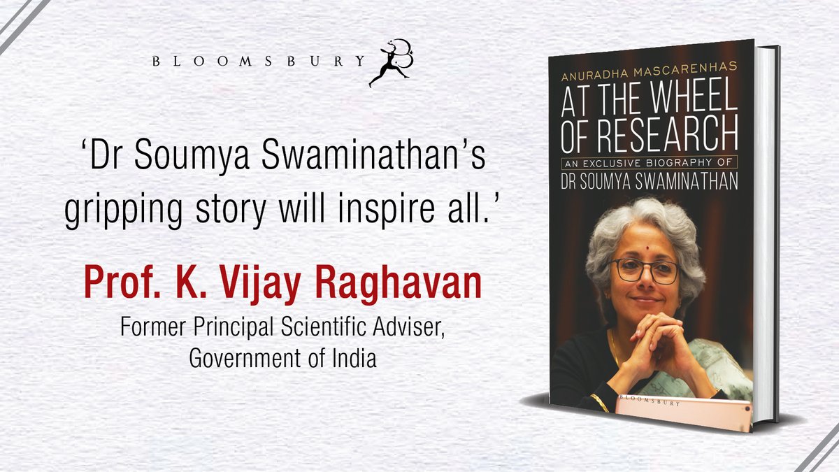 'A woman, a scientist who tackles the most pressing questions, a former head of the Department of Health Research & the ICMR & the first Chief Scientist at the WHO... She combines all these with being a wonderful person & mentor for many.' Prof. K. Vijay Raghavan @runaanu