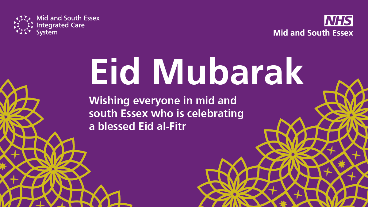 We would like to wish everyone in mid and south Essex who is celebrating, a blessed Eid al-Fitr 🕌☪️