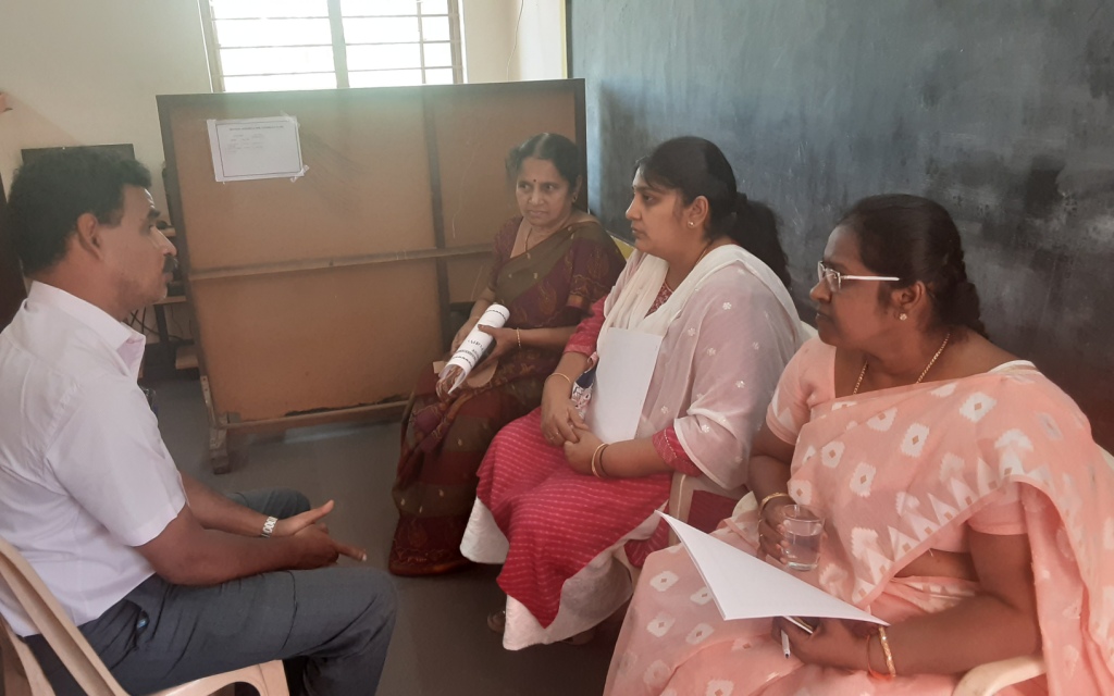 On 06.04.2024that day Ramco initiative community program 'Atmaprasara' Co-ordinator Mrs. Shamala explain about the counselling to the parents, Mrs. Poet Anandi and S.A. Anandam Spinning Mills ManagingDirector Mrs. Sudha Ilavarasi also answered the questions raised by the parents.