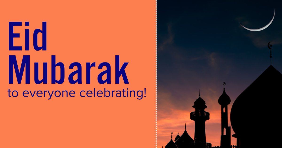 Eid Mubarak to all those celebrating! ☪️
