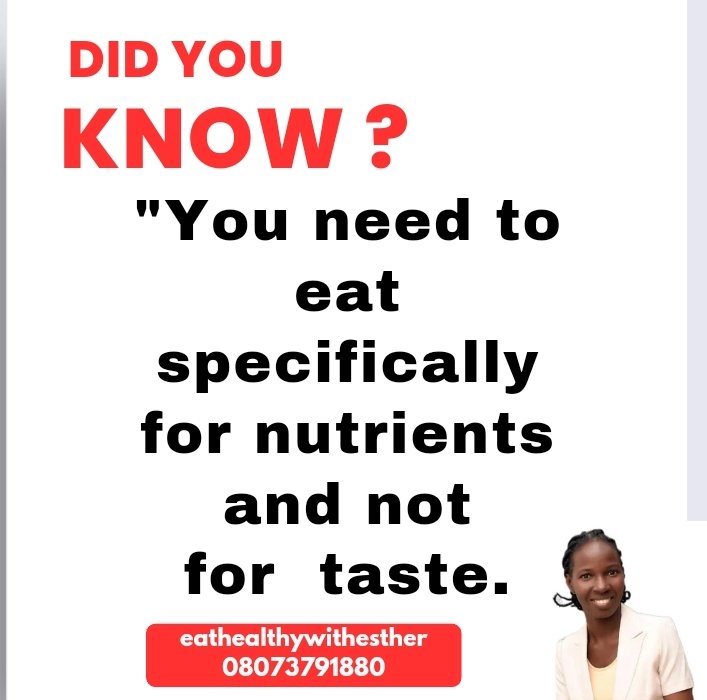 estheroyewande's tweet photo. Why do you eat? Good morning.
#eathealthywithesther
#WednesdayHealthTip https://t.co/pCwPXDwwwM