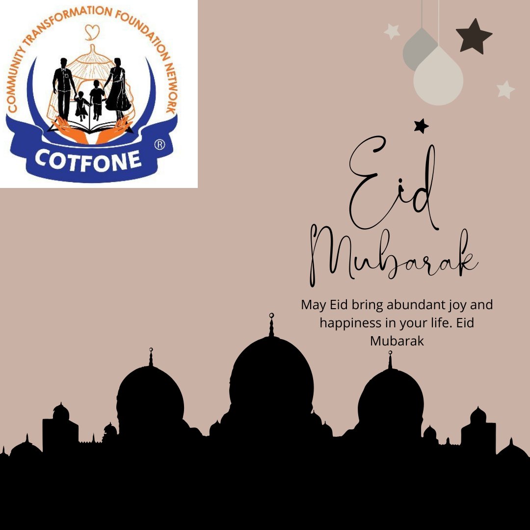 As COTFONE, we wish our Muslim brothers and sisters a joyous #Eid! Let's make today's celebration reflect and promote Unity & Human Rights, empower communities, promote education, prioritise good health & protect our environment to create a better world for all. ASSALAMU ALAIKUM