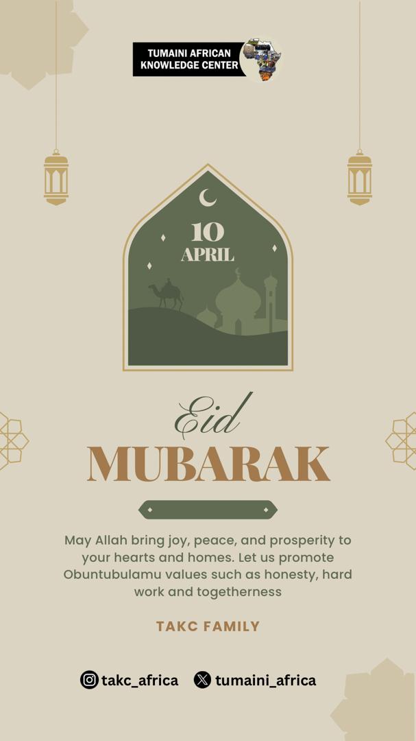 Warm Eid greetings to all Muslims! As Eid marks the end of Ramadan, let's rejoice in the spirit of unity, compassion, and hardwork. May this occasion bring joy, prosperity, and peace to your hearts and homes. #EidMubarak #Eid2024 #Eidmubarak2024