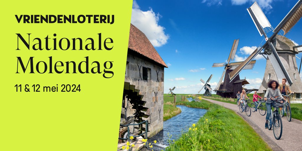 Op 11 en 12 mei is het weer Nationale Molendag.  Dat weekend openen honderden molens hun deuren voor bezoek. Dompel je onder in de wereld van deze krachtige werktuigen die ons land rijk is. Ga naar nationalemolendag.nl en bekijk welke molens er bij jou in de buurt open zijn.