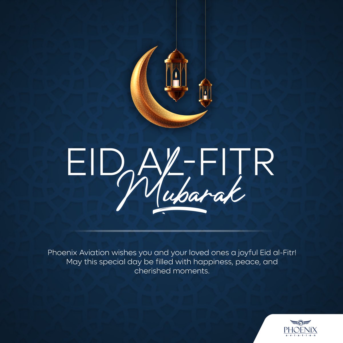 Eid Mubarak to all our esteemed Muslim colleagues, partners, friends and followers.

#eid #eidmubarak #happyeid #iflyphoenix #phoenixaviation #privateflights #flyprivate #privatejets #celebrating30years