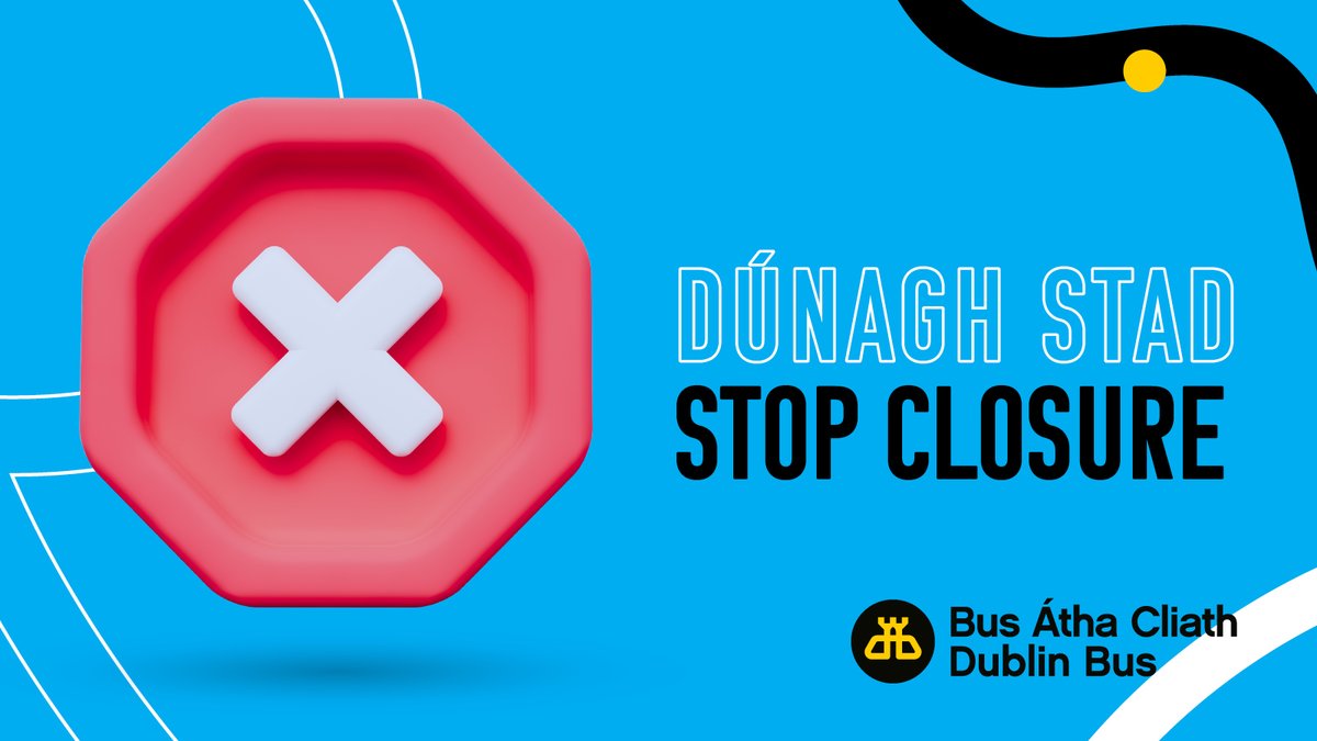 dublinbusnews's tweet photo. #DBSvcUpdate Stop Closure on Routes #DB84, #DB84a, #DB145 and #DB155 from Wednesday 10 April 2024. https://t.co/X8SeBTdVMa
Dúnadh Stad ar Bhealaí #DB84, #DB84a, #DB145 agus #DB155 ó Dé Céadaoin 10 Aibreán 2024. https://t.co/OTfy9XWvY5
