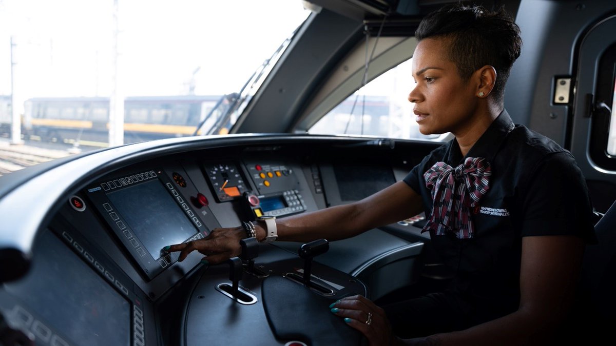 Employing 22 more female train drivers during 2022/23 has helped to further reduce the gender pay gap at Transport for Wales (Rail). Click: news.tfw.wales/news/recruitin… to find out more information. Pictured: TfW train driver Jamilla Fletcher