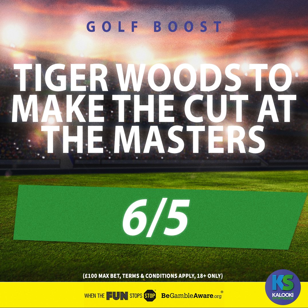 Will the Tiger roar at Augusta? 🐯 Get a boosted 6/5 for Tiger Woods to make the Masters cut this weekend! ⛳️ 🔞 BeGambleAware.org T&Cs Apply - rb.gy/0y507