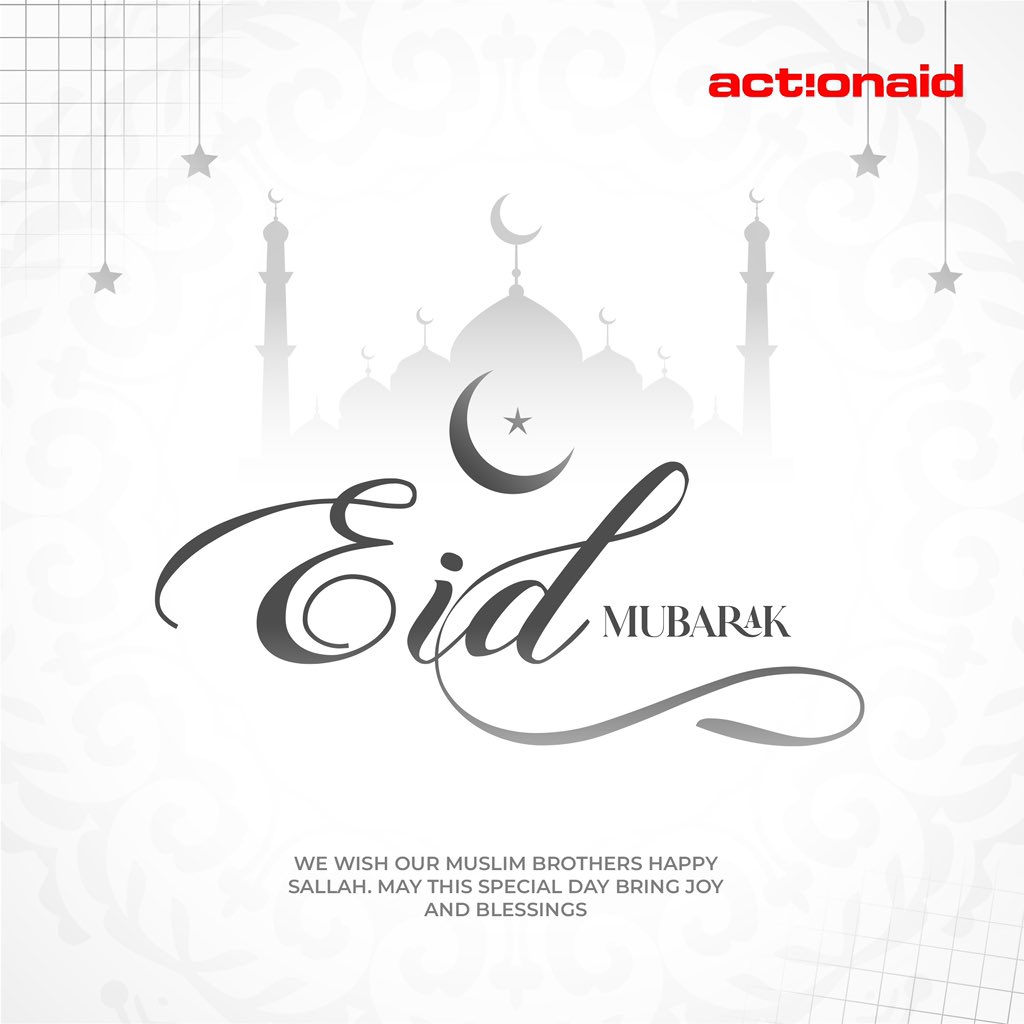 May the blessings of Eid bring joy, peace, and prosperity to you and your loved ones! Happy Eid Mubarak from all of us @ActionAidNG #EidMubarak #EidAlFitr #EidJoy