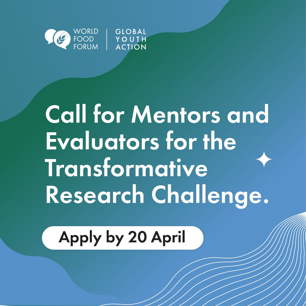 The #WorldFoodForum Innovation Lab is seeking passionate mentors and expert evaluators to join the Transformative Research Challenge 2024! 👉 Apply by 20 April 2024: ow.ly/SA9850RbZKo