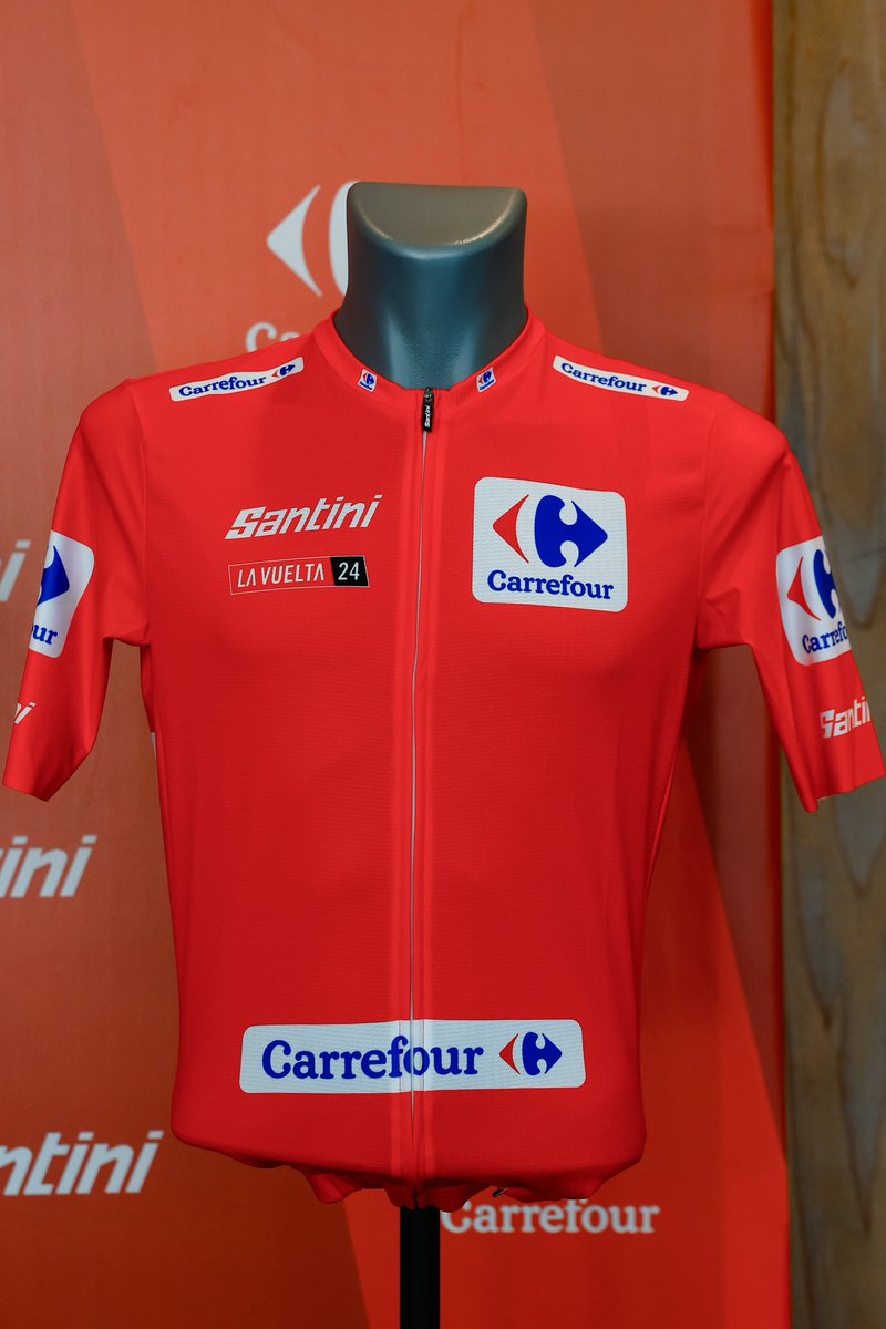 ❤️ Red Jersey | La Roja❤️ 🏆 Sponsored by @CarrefourES , for the leader of the general classification 🏆 Patrocinada por @CarrefourES, para el líder de la clasificación general #LaVuelta24 | @SANTINI_SMS