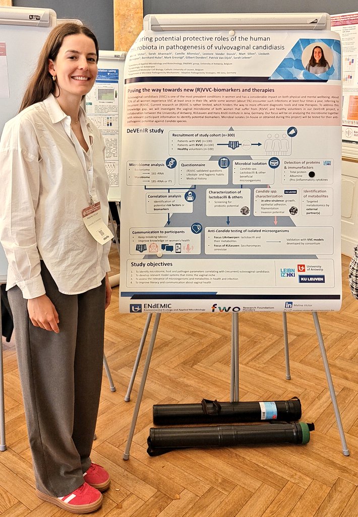 @malinevic is a first-year PhD student at the Isala project. She presented her poster showing the study plan of our soon launching #Devenir study on #vulvovaginalcandidiasis where we are looking for new biomarkers and therapies! @FWOVlaanderen