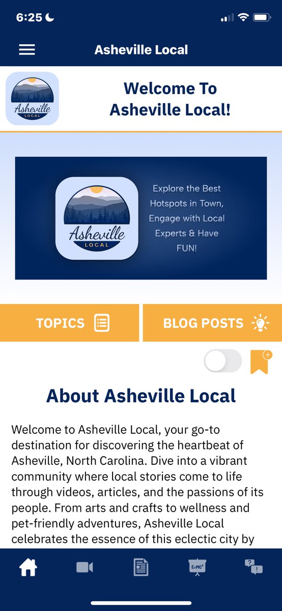 App approved…

Now to add some compelling content, and start marketing the #Asheville Local app and speaking event. ❤️❤️