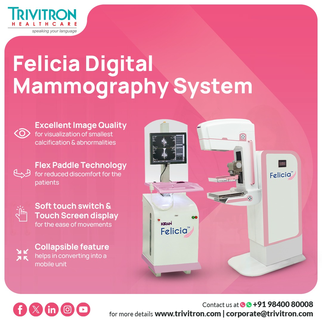 The Felicia Digital Mammography System is a powerful tool that brings comfort and convenience to patients while giving caregivers the confidence to detect breast cancer early. Together, we can make early detection a reality for everyone, because we believe that care is essential…