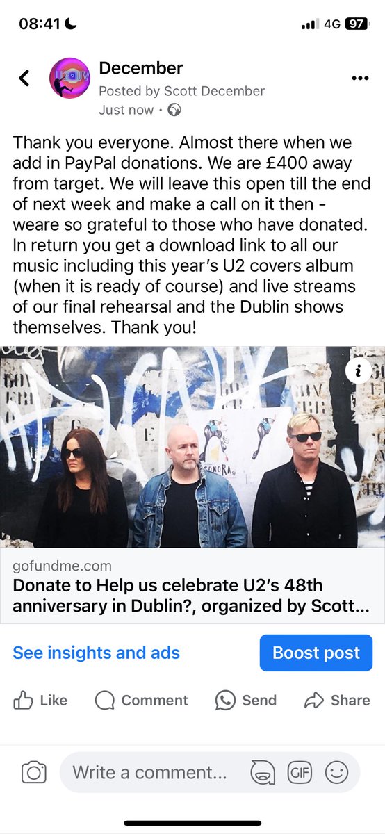 Last call for Dublin! Well, maybe second last…thanks so much to everyone who has helped already. gofund.me/31348ef0