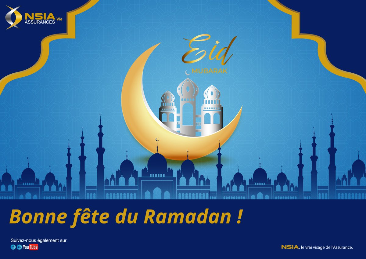 Bonne célébration du RAMADAN à toute la communauté musulmane. 

NSIA, le vrai visage de l'assurance.

#NSIAVieAssurances #bonnefete #eidmubarak #ramadankareem