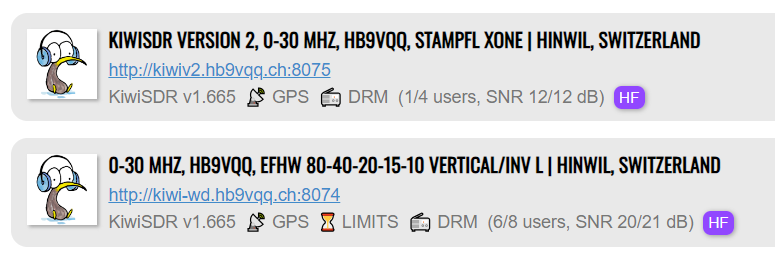 HB9VQQ's tweet photo. I have replaced the #Wellgood with the #Stampfl #XOne https://t.co/N6VDTk2IiD which is currently the only publicly listed #KiwiSDR connected to an XOne #hamradio #swl https://t.co/JFwOFP4zx5