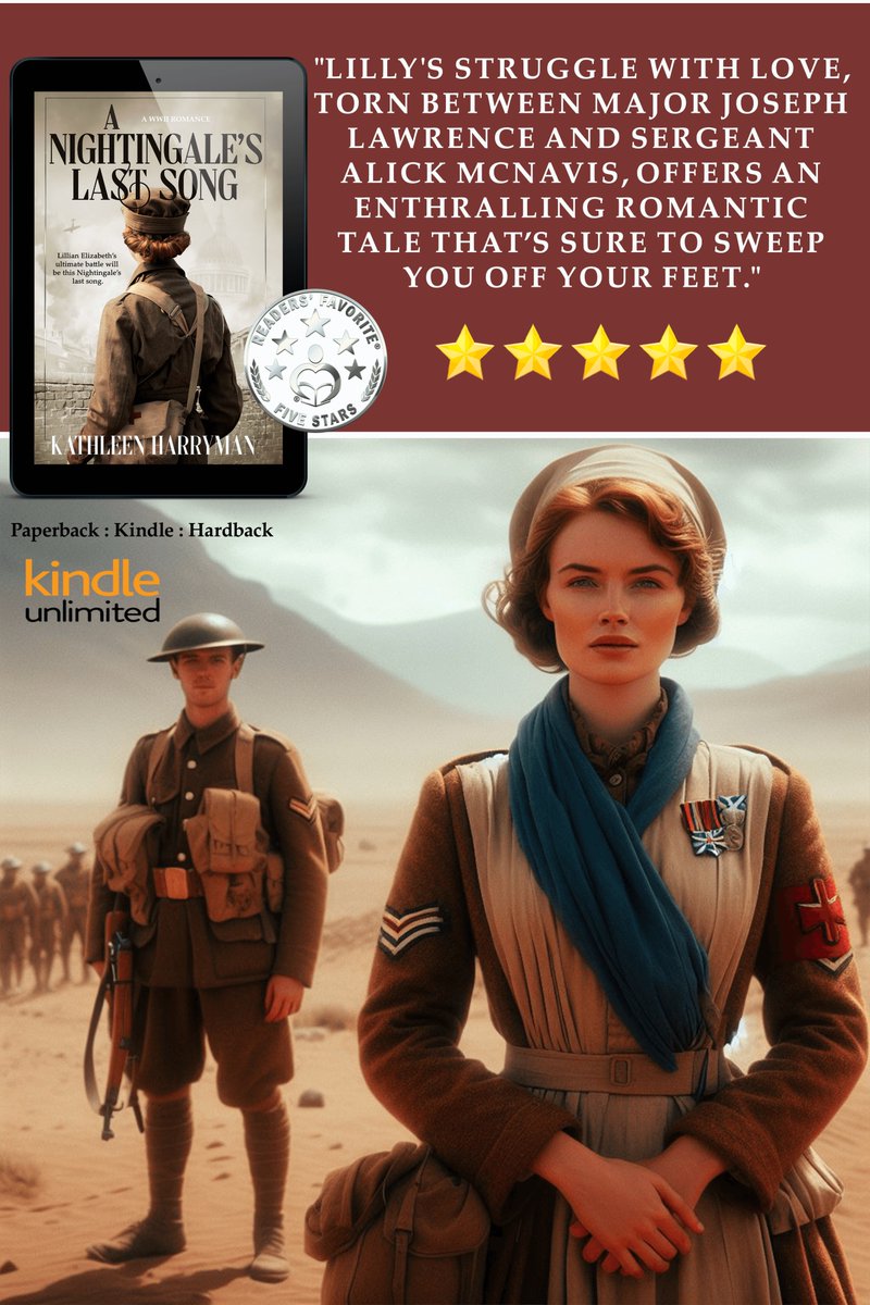 #BookReviews 'A sentimental journey through the echoes of a Nightingale's song.' 'An illustration of WWII's unspoken heroines.' A NIGHTINGALE'S LAST SONG #Kindle #KU #Paperback mybook.to/Nightingales #HistoricalFiction #HistoricalRomance #WWII #Romance #Histfic #IARTG