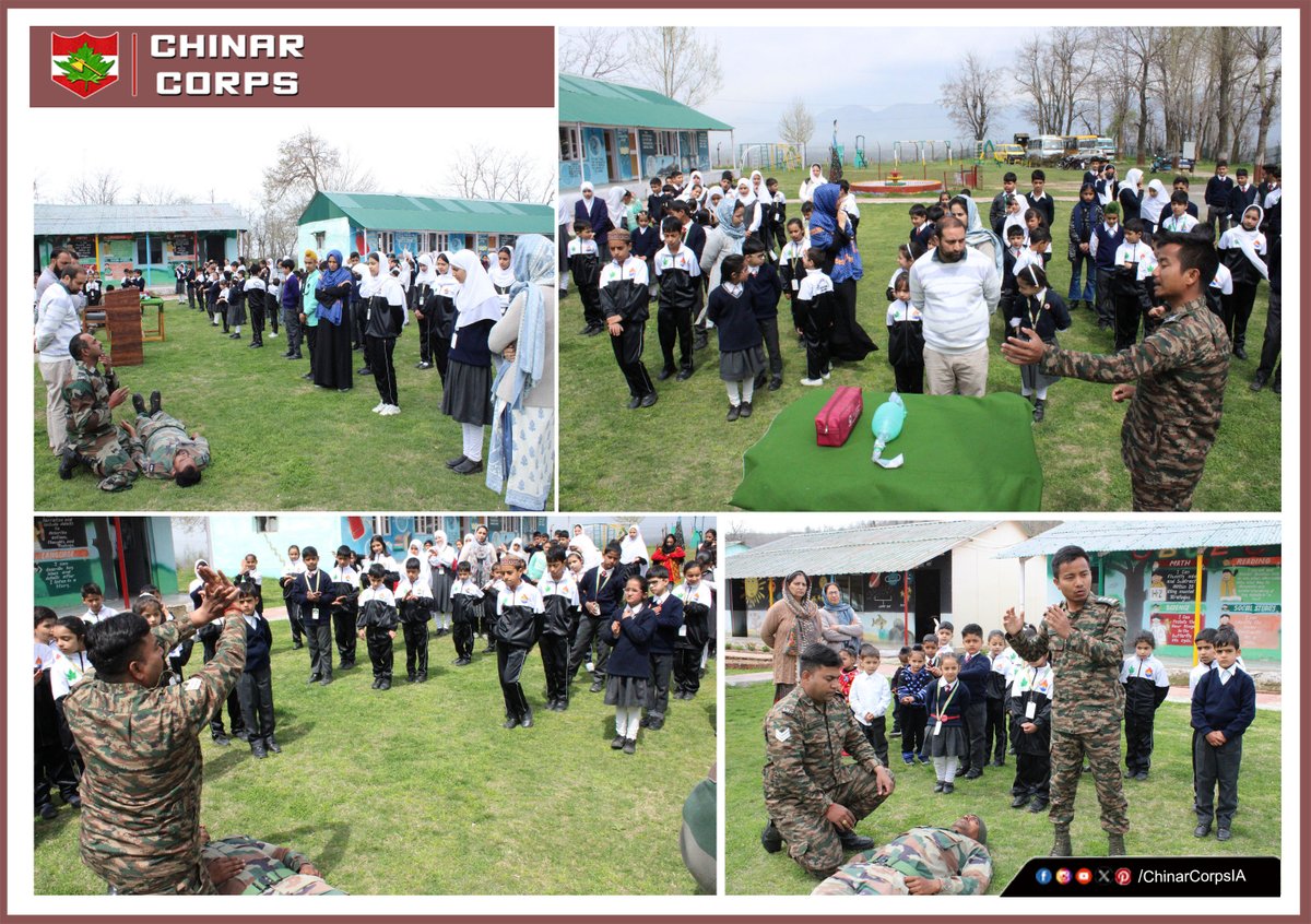 'Become a Hero: CPR Training Session' #ChinarWarriors organised a Cardiopulmonary Resuscitation and Basic Life Support demonstration for #Students at Army Goodwill School, High Ground #Anantnag. The event aims to equip the students with life-saving skills & empower them to act…