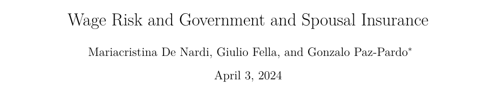 .@M_De_Nardi, Fella and @GonPazPardo use a rich model of couples and singles’ savings and labour supply to show that allowing for rich wage dynamics is key to properly evaluating policy reforms. Recently accepted to REStud: restud.com/wage-risk-and-…