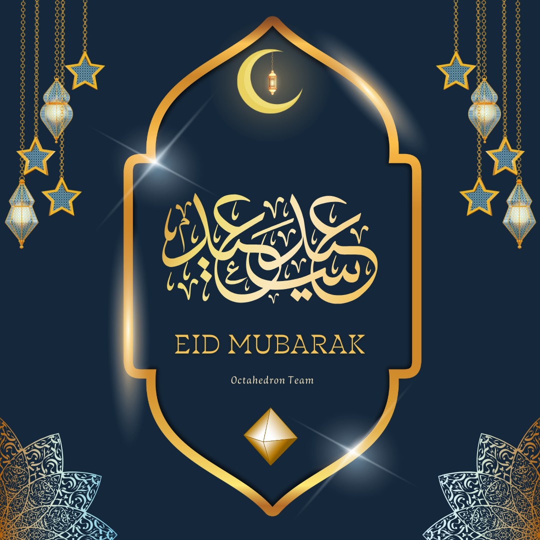 OctahedronME's tweet photo. Wishing you a joyous Eid filled with love, happiness, and blessings! 🌙✨

#EidMubarak2024 #EidAlFitr2024 #CelebratingEid2024. 🎉🌙 https://t.co/jxIDnBad5c