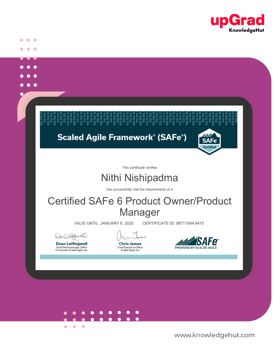 Congratulations Nithi Nishipadma !!🚀🚀

Ready to take your #agilejourney to the next level like Nithi? Explore our SAFe® 6.0 POPM training program and unlock new opportunities in #agileleadership! bit.ly/3RE2V2Y  👈

#agilemanagement #safepopm #customerexperience