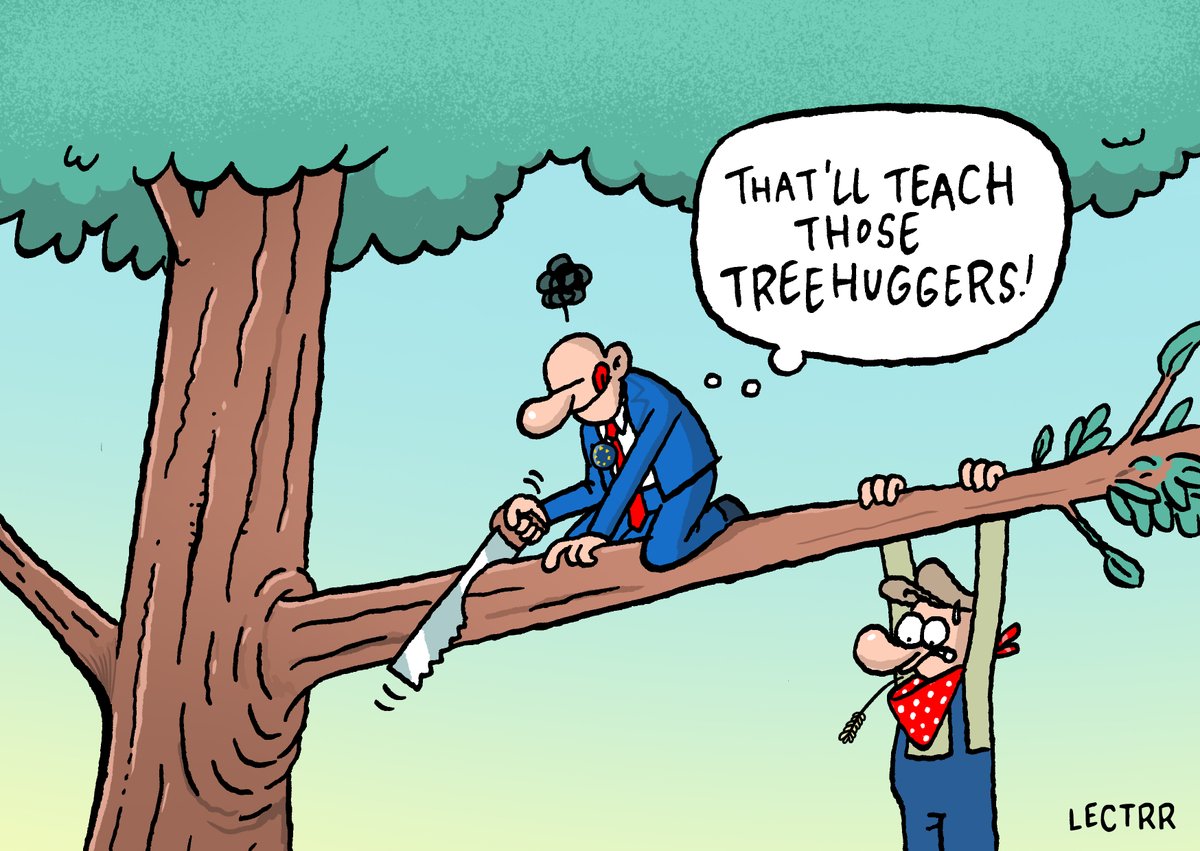 #CAP: Under the guise of caring about farmers, <a href="/vonderleyen/">Ursula von der Leyen</a> is attacking vital nature protections, putting us all at risk.

We call on the <a href="/Europarl_EN/">European Parliament</a> to instead champion a sustainable, healthy and fair food system, where farmers earn a fair income.

SHARE THIS☝️

🎨by <a href="/lectrr/">lectrr</a>