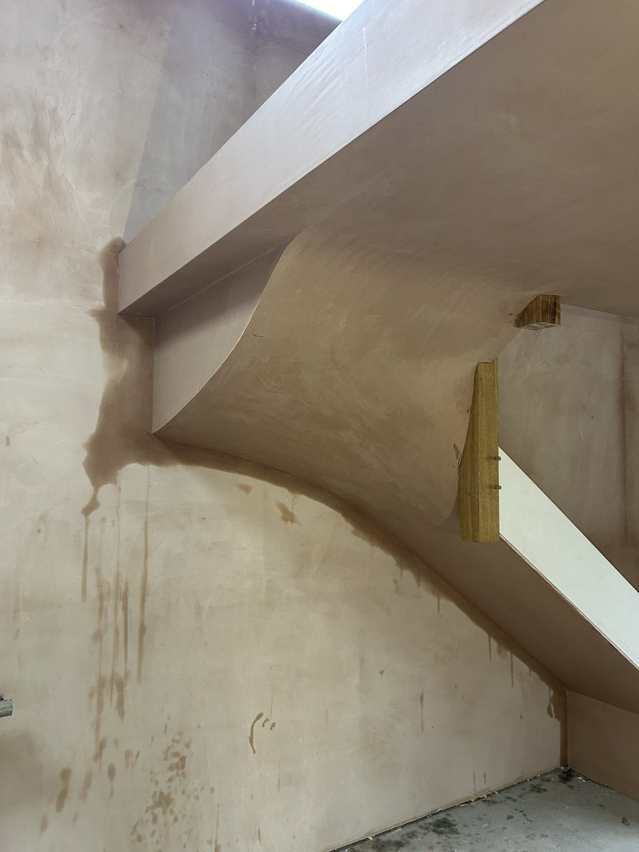TrotmanBuilders's tweet photo. The new Staircase at our Barn conversion giving off strong Guggenheim Bilbao vibes!  #staircase #craftsmanship https://t.co/KvExSaHfbD