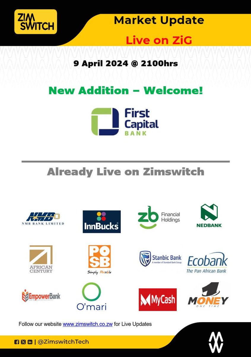 Congratulations ⁦<a href="/FirstCapitalZim/">First Capital Bank Zimbabwe</a>⁩ proud to be associated keep it up!