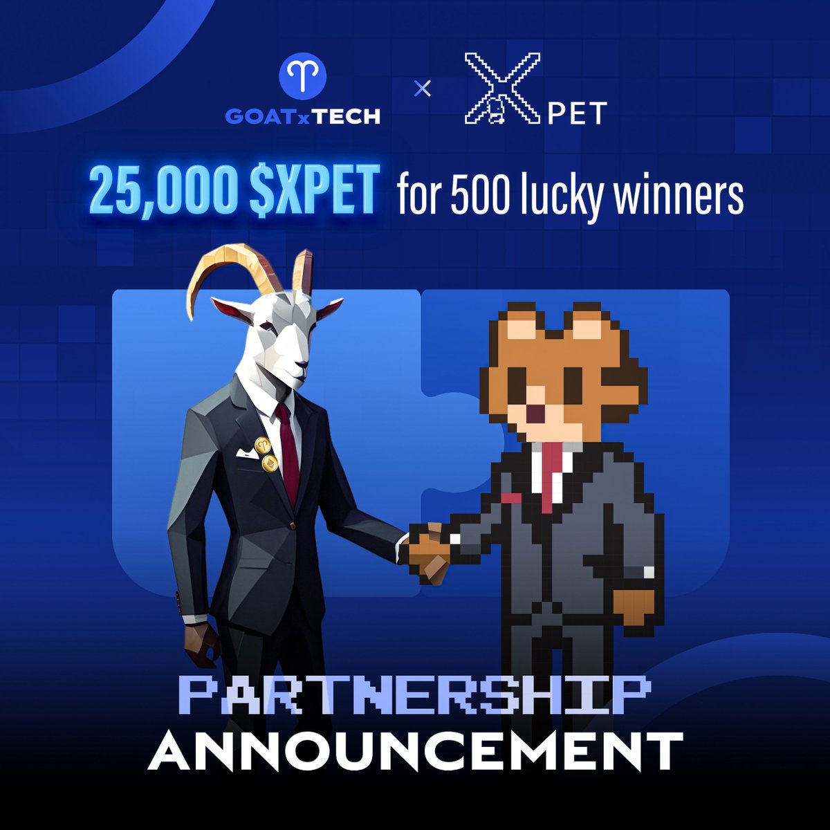Goat.Tech (@goatxtech) on Twitter photo 🌟Thrilled to announce our collaboration with <a href="/xpet_tech/">memetree.io 🐻⛓</a>, a SocialFi Pet Simulator playable directly in your browser
To celebrate,
🎁Giveaway 25,000 $XPET shares for 500 lucky winners
🌟ALL visitors to arb.goat.tech can claim 0.2 $ETH Arbitrum Sepolia with code XPET88 🌟Thrilled to announce our collaboration with <a href="/xpet_tech/">memetree.io 🐻⛓</a>, a SocialFi Pet Simulator playable directly in your browser
To celebrate,
🎁Giveaway 25,000 $XPET shares for 500 lucky winners
🌟ALL visitors to arb.goat.tech can claim 0.2 $ETH Arbitrum Sepolia with code XPET88