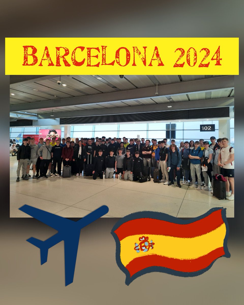 Our TYs getting ready to depart Dublin Airport this morning for the TY Barcelona 2024 Trip.