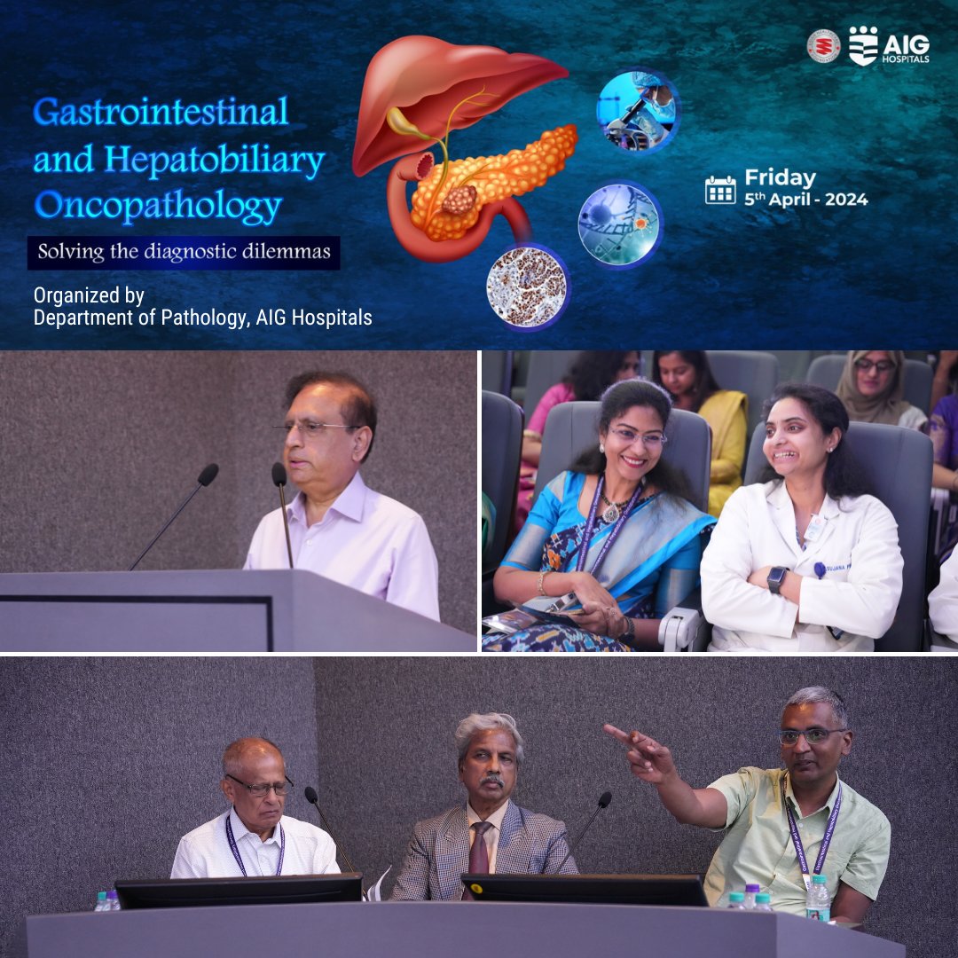 Department of Pathology, AIG Hospitals organized a dedicated symposium on #Gastrointestinal and #Hepatobiliary #Oncopathology focusing on the latest updates in #GICancer detection. With hands-on workshop and didactic lectures, the #CME program was well attended by both practicing