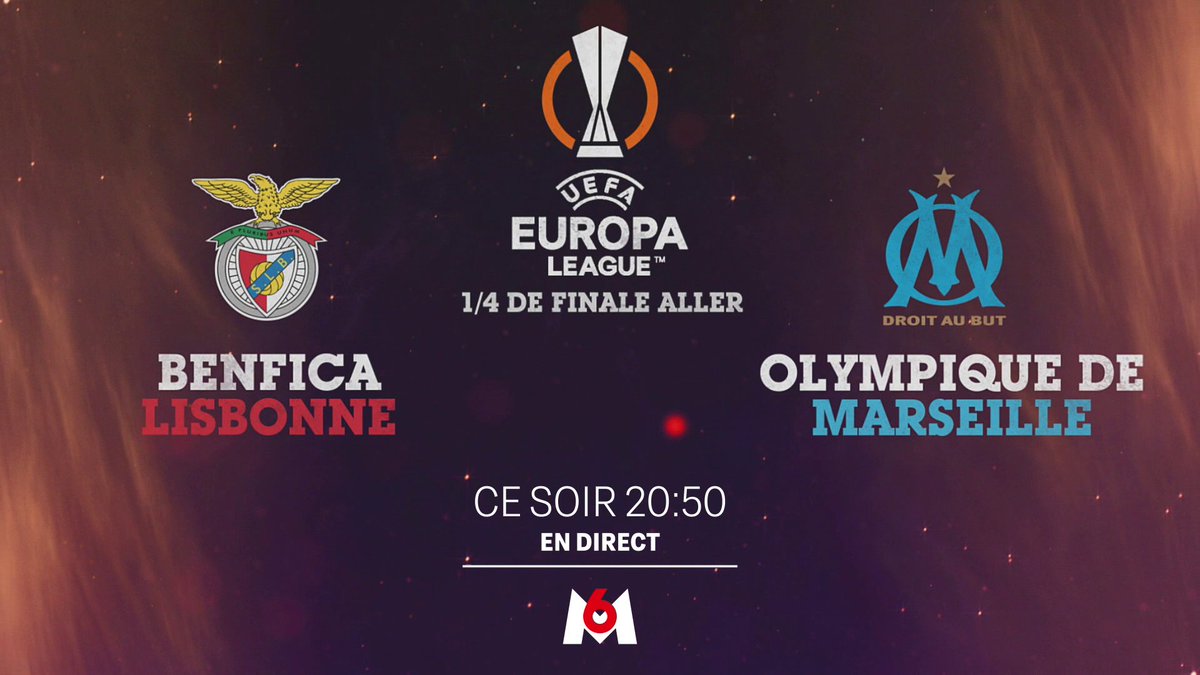 Tout de suite, retrouvez l’Olympique de Marseille en déplacement au Benfica Lisbonne pour les quarts de finale aller de l’UEFA Europa League. ⚽️ #SLBOM