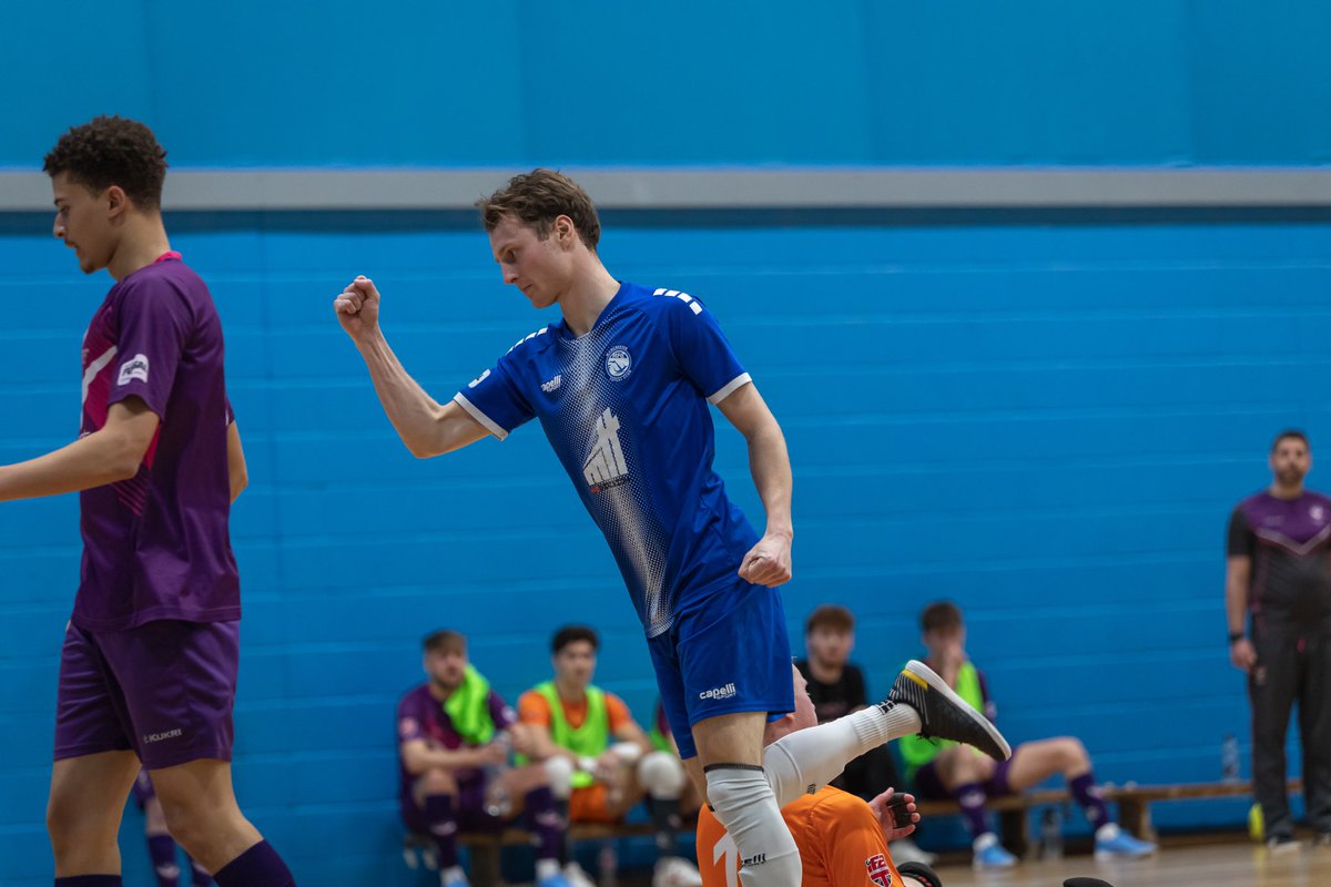 Onwards! The decisive finish from Jan Meiwald to send us into the @FA_NFS League Cup Final where we will face @GenesisFutsal What a final in store! #WeAreMFC #Manchester