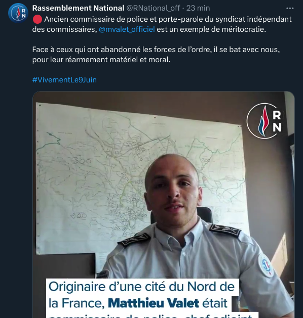 Le 20 mars, le RN dénonce le port de l'uniforme du général Gomart sur un visuel LR Le 10 avril, le RN