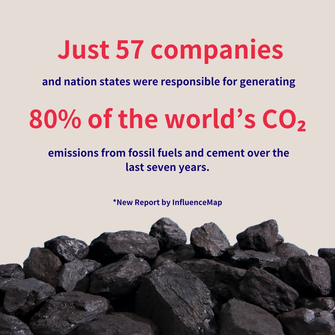 New InfluenceMap report tells a sobering but informative story of production in these high-emitting industries. Cement & fossil fuel production has reached unprecedented levels mainly from just a few companies! Read in full: carbonmajors.org/briefing/The-C…