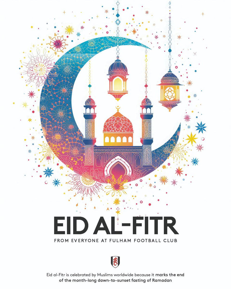 Wishing a blessed and happy Eid al-Fitr to all Fulham fans celebrating! 🌙