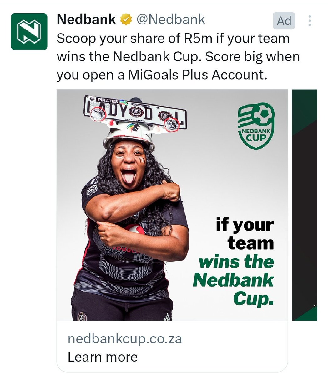 Thank you @Nedbank for giving @LadyDIronLady22 her flowers as a much respected @orlandopirates supporter. We love and appreciate her as #Bucs supporters. 🏴‍☠️🏴‍☠️