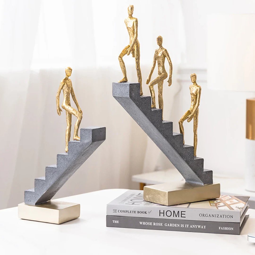 Ascend to new heights of style and thought with our Climbing Stairs Thinker Statue, a masterpiece that marries deep contemplation with modern elegance. 🤔🎨'

#ArtisticInspiration #HomeDecorGoals #OfficeArt #ModernSculpture #ThinkerStatue #ContemplativeArt #ElegantInteriors