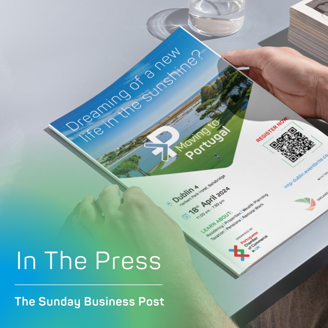 Our press campaign for the next Moving to Portugal Show and Seminars in Dublin on Thursday the 18th of April is underway, with ads being shown in the Irish Business Post.