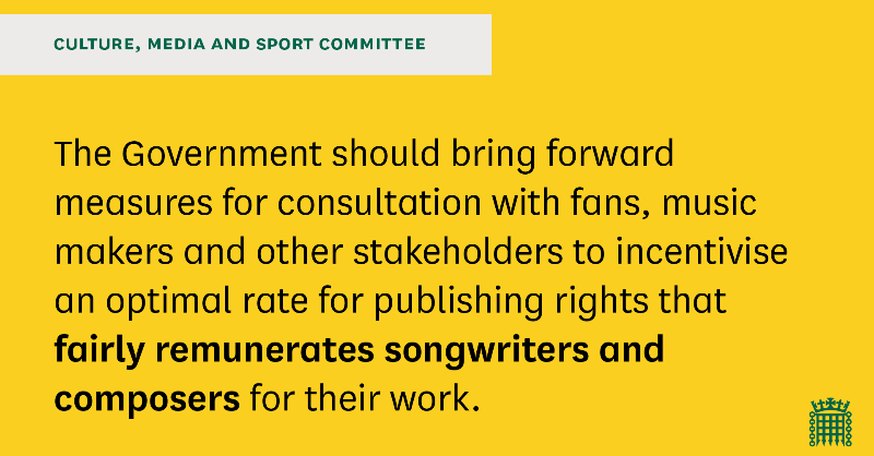 CommonsCMS's tweet photo. Many successful musicians, actors, writers and artists are struggling to make a living due to gaps in copyright law, a lack of support for freelancers and unpredictable streaming revenue.
 
We're calling on the Government to ensure creators are properly rewarded for their work 👇