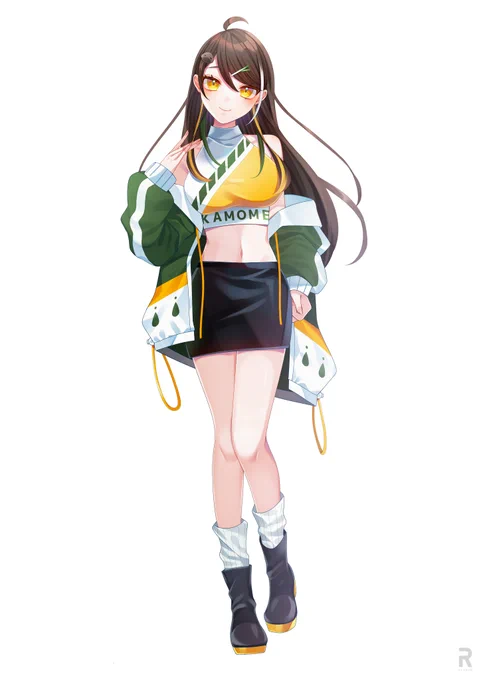 【お仕事宣伝】鴨めぐりちゃん( #kamo_meguri )のキャラクターデザインと立ち絵担当させていただきました～!#有償依頼 #illustration #イラスト依頼 #イラスト 