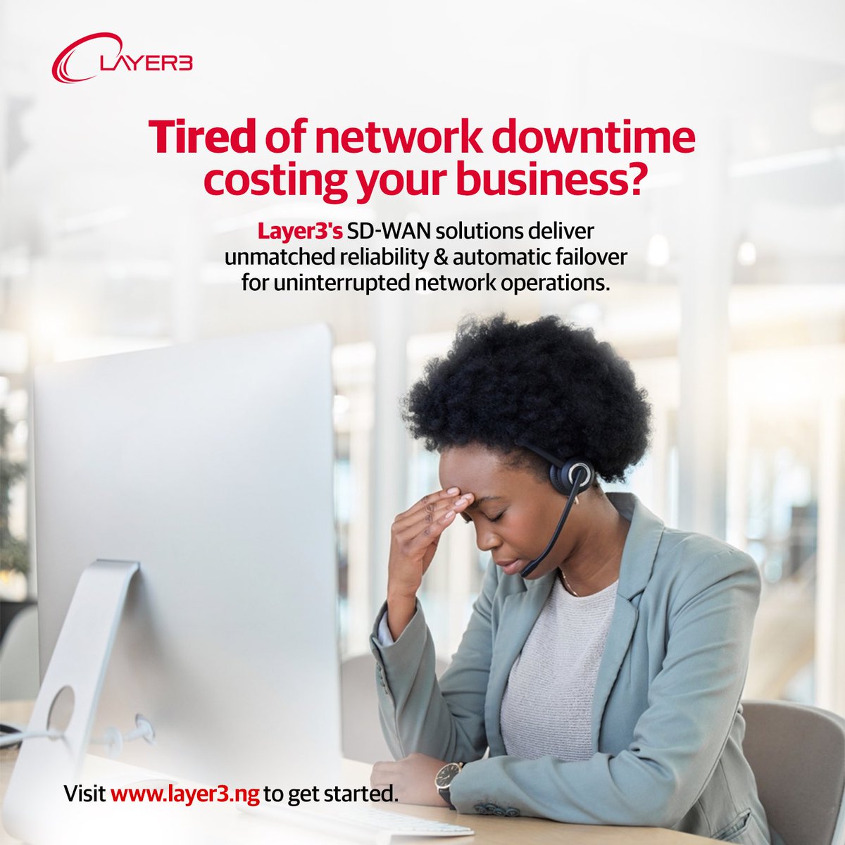 Say goodbye to network headaches!  Layer3's cutting-edge SD-WAN solutions offer unmatched reliability and automatic failover, keeping your business operations running smoothly 24/7. 

#Layer3 #SDWAN #NetworkSolutions