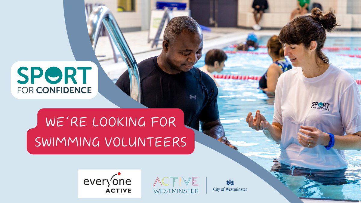 Love to swim? Want to give back? @sportforconf are looking for volunteers to support their swimming sessions!🏊‍♀️ For more info contact: Occupational therapists Ava & Georgia at info@sportforconfidence.com or Martina @mchicolli@westminster.gov.uk at ActiveWestminster